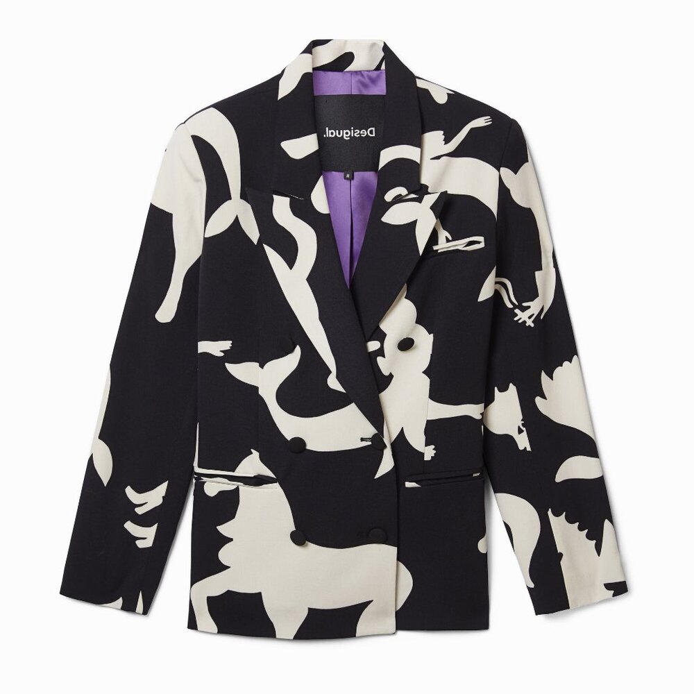 Desigual Double-Breasted Blazer by Miranda Marakoff
